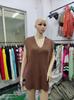 Primavera 2023 Nuevo Amazon Transfronterizo Europeo y Americano Casual Ropa de Trabajo Cuello en V Chaleco Exterior Suéter de Exportación para Mujer