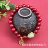Pulsera pequeña de cinabrio Fulu al por mayor para hombre y mujer, pulsera con palabra financiera de arena dorada púrpura, regalo para el año de esta vida, puesto de feria de templo, suministro