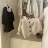 Traje Nuevo de Otoño 2025 para Niñas Estilo Princesa Retro Cárdigan de Punto Vestido Floral Conjunto de Dos Piezas Dropshipping