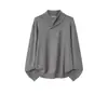 Suéter de punto irregular de cuello alto para hombre, color sólido de otoño, simple, moderno, holgado, versátil, top casual de manga larga