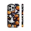 Funda de teléfono de dibujos animados Apple 18PM con tema peculiar y divertido, funda de película de doble capa para iPhone 17, venta de Halloween por tiempo limitado
