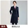 Atacado transfronteiriço de novos casacos de lã acolchoados grossos de inverno para mulheres, jaquetas de lã de comprimento médio slim fit de abotoamento duplo para mulheres