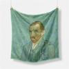Transfronterizo 53cm Combinación Perfecta Serie de Pintura al Óleo de Van Gogh Autorretrato Bufanda Pequeña Cuadrada Decoración Casual para Mujer
