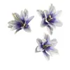 3 Lirios de Doble Pétalo para Salón de Bodas Decoración Floral Artificial, Flores de Seda para Arreglo en Jarrón Alto