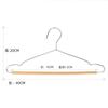 Percha de ropa de haya nórdica, simple, de hierro, de acero inoxidable, sin costuras, de madera gruesa, percha para ropa del hogar, percha para colgar ropa