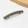 Pinza para el Cabello de Primavera Mate Simple y Elegante para Mujer, Pinza Cuadrada de Acero con Resorte de Color Sólido para Peinados Semirecogidos