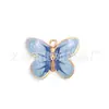 Venta Caliente Transfronteriza Acero Inoxidable Goteo de Aceite Mariposa Multicolor DIY Pulsera Collar Colgante Accesorios de Joyería en stock Al por Mayor
