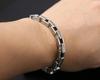 Venta al por mayor de fábrica Plata de ley S925 cadena de cuadrícula a cuadros Maldición Daming pulsera retro de plata tailandesa para hombre cadena de caja de personalidad