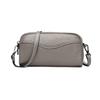 Nova bolsa de ombro de couro bovino de primeira camada moda europeia e americana bolsa para celular zíper duplo grande capacidade bolsa de mão feminina atacado