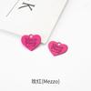 Pintura colorida etiqueta pendurada amor pulseira de liga chaveiro diy acessórios de joias pendentes pingente de colar