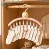Cabide multi-gancho fofo em formato de pão, pregador para secar roupas de bebê, organizador de roupas íntimas e meias para dormitório, ferramenta de secagem à prova de vento