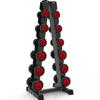 Chishang Gym 3 pares de rack de halteres 6 pares de rack de halteres PU conjunto de halteres galvanizado rack de armazenamento de halteres revestido de halteres