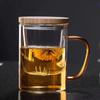 Taza de Té de Vidrio de Borosilicato Alto Resistente al Calor Taza para Ceremonia del Té Taza de Té Taza con Filtro para Separación de Té y Agua Taza de Oficina Vaso para Beber Vela