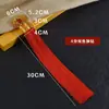 Borla larga dorada para sombrero Nudo chino palabra de bendición borla de doble tubo suministros festivos accesorios colgantes borla de nudo chino al por mayor