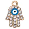 Colgante de Palma Ojo del Diablo Creativo Transfronterizo Europeo y Americano Accesorios DIY Aleación de Aceite Goteante Colgante Individual Joyería Collar Pulsera