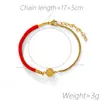 Pulsera para Pareja Año Nuevo 2022 Sonido de Agitar Little Red Book Cuerda Roja de la Fortuna Doble Cara Pulsera de Acero de Titanio Oro Rosa Venta al por Mayor