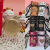 Colgante de oro puro 999 Usagi Kawaii con serie de bolsa de barril estampada, cordón para promoción de transmisión en vivo de TikTok