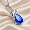 Accesorios de moda explosivos japoneses y coreanos colgante de cristal lágrimas de ángel joyería collar cadena venta al por mayor