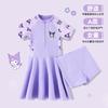 Traje de baño con estampado de dibujos animados para niñas, falda y pantalones divididos para niños grandes y bebés, traje de baño Kulomi