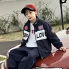 Chaqueta de otoño para niño, estilo nuevo, chaqueta de moto de moda para niños mayores 2026, chaqueta infantil, top moderno para niños de secundaria