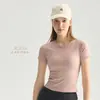 Ropa de Yoga Tongji para Mujer Verano Delgado Secado Rápido Top Deportivo Camiseta de Secado Rápido Ceñidor de Cintura Ropa de Fitness Camiseta de Manga Corta para Correr