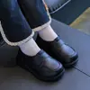 Zapatos casuales de suela blanda para niños para actuaciones escolares, zapatos de un solo color estilo británico, zapatos de vestir para niños, zapatos de cuero negros para niños, elegantes