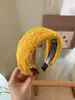 Outono e Inverno Nova Atmosfera Simples Plush Espessado Aro de Cabelo Feminino Larga Aba Faixa de Cabeça Topo Craniano Alto Lavagem de Cabelo Acessórios de Cabelo