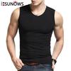 Novo colete masculino de algodão com ombros largos, sem mangas, respirável, fitness, esportivo, elástico, colete masculino, vendas diretas da fábrica