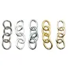 Cadena O de Color Sólido de Cuatro Secciones Accesorios para Joyería DIY Cadena de Extensión para Llavero Cadena O de Metal Cadena de Conexión para Llavero de Anillo Único