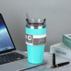 Vaso de Hielo Transfronterizo de 20 oz Vaso Aislado de Acero Inoxidable 304 de Doble Capa Vaso Portátil para Coche de 30 oz Vaso para Agua Fría para Exterior