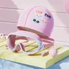 Gafas de natación para niños para niños, gafas de buceo impermeables de alta definición y antivaho, set de gafas de natación y gorro para niños y niñas, gafas para niños
