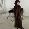Moda Infantil Estilo Coreano Atuendo Ropa de Otoño Conjunto para Niñas 2026 Nuevo Estilo Popular Este Año Más Vendido Estilo Otoño Conjunto de Tres Piezas
