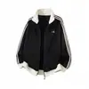 Chamarra de color bloque estilo universitario Hanlu con cuello alto para hombre, cárdigan deportivo casual de moda otoñal, sudadera para pareja