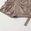 Comercio Exterior Transfronterizo Ropa para Mujer 2026 Moda Europea y Americana Versátiles Shorts Casuales de Cintura Media con Decoración de Pliegues G80502