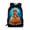 Noche de Halloween estudiantes de primaria 44 cm 17 pulgadas bolso de hombro para niños DIY estampado completo moda una generación de cabello