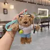 Colgante de Muñeco Oso de Peluche Creativo, Traje de Tenis de Moda, Llavero de Coche, Colgante de Bolsa de Muñeca Lindo y Adorable