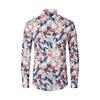 Comercio exterior nueva camisa de solapa para hombre sin planchado de manga larga camisa casual entallada estampada digital de moda 2937