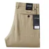 Pantalones de Lino Puro para Hombre de Verano Europeo, Pantalones Casuales Rectos Holgados de Lino de Alta Gama, Frescos y Transpirables, Delgados