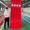 Teja Anticorrosiva de Poliéster 840mm Fibra de Vidrio Gel Coat Tablero Corrugado Aislamiento Fábrica Teja Onda Teja de Techo Fibra de Vidrio