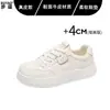 Zapatos de cuero genuino con suela blanda que no cansan los pies, zapatillas blancas de cordones para mujer, nuevos zapatos deportivos casuales versátiles 2026, zapatos para estudiantes