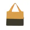 Nueva Bolsa de Compras Plegable de Gran Capacidad, Ultraligera, Bloques de Color, Bolso de Hombro Moderno y de Moda, Bolsa de Mano para Compras en el Supermercado