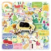 50 Pegatinas Originales para Diario Diario, Dibujos Animados Pintados a Mano Lindas para Decoración de Mes y Fecha, Pegatinas para Teléfono Móvil, Tazas de Agua, Libros