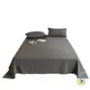 Sábana de Algodón Amigable con la Piel al por Mayor, Pieza Única, Color Sólido, Sábana de Algodón Lavado, Artículo Único, para una Persona, Dormitorio Estudiantil, Una Pieza, Dropshipping