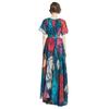 Amazon Transfronterizo Ropa Europea y Americana Verano Nuevo Suelto Talla Grande Estampado Bajo Amplio Temperamento Vestido