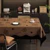 Toalha de mesa retangular vintage, criando uma atmosfera sofisticada para mesas de centro de sala de estar, mesas de jantar, à prova d'água, resistente a óleo e resistente ao calor