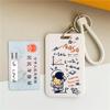 Cubierta Protectora para Tarjeta de Autobús de Estilo Japonés Tarjeta de Comida para Estudiantes Tarjeta de Identificación para el Trabajo en el Campus Llavero Integrado para Tarjeta de Acceso Femenina