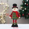 Novas decorações de Natal Boneco de neve retrátil Boneca de tecido Alce Arranjo de janela Papai Noel Decoração Enfeites