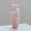 Nuevo Estilo Chino Estilo Tinta Nube Rosa Jarrón de Vidrio Hecho a Mano Sala de Estar Habitación Modelo Hotel Folclórico Decoración de Alta Gama