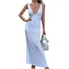 Biquíni de Praia Transfronteiriço Roupa Protetora Solar Blusa Sexy Sem Mangas Trançada Gola V Vestido de Alça