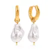 Pendientes de Acero de Titanio Resina Perla Jieding Lujo Accesible Pendientes de Diamante Blanco Pendientes que No se Desvanecen Joyería de Acero Inoxidable Para Mujer Gama Alta